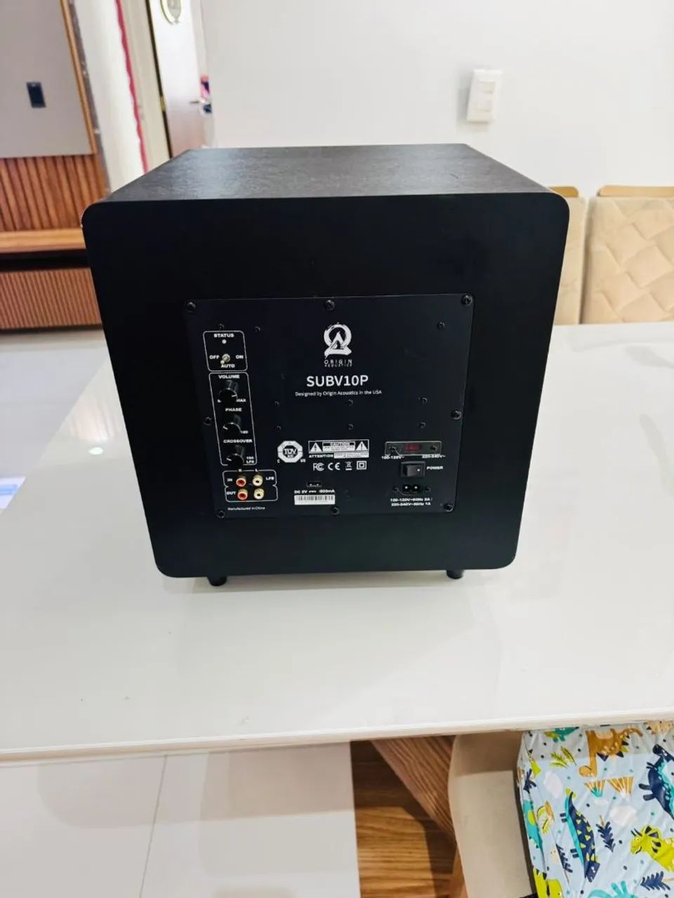 Subwoofer Origin Acoustics SUBV10P Preto  - Foto 5