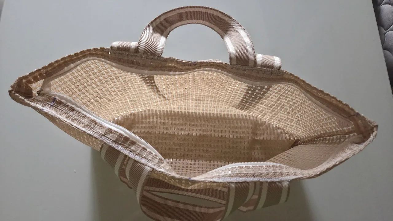Bolsa de tela tran çada  - Foto 2