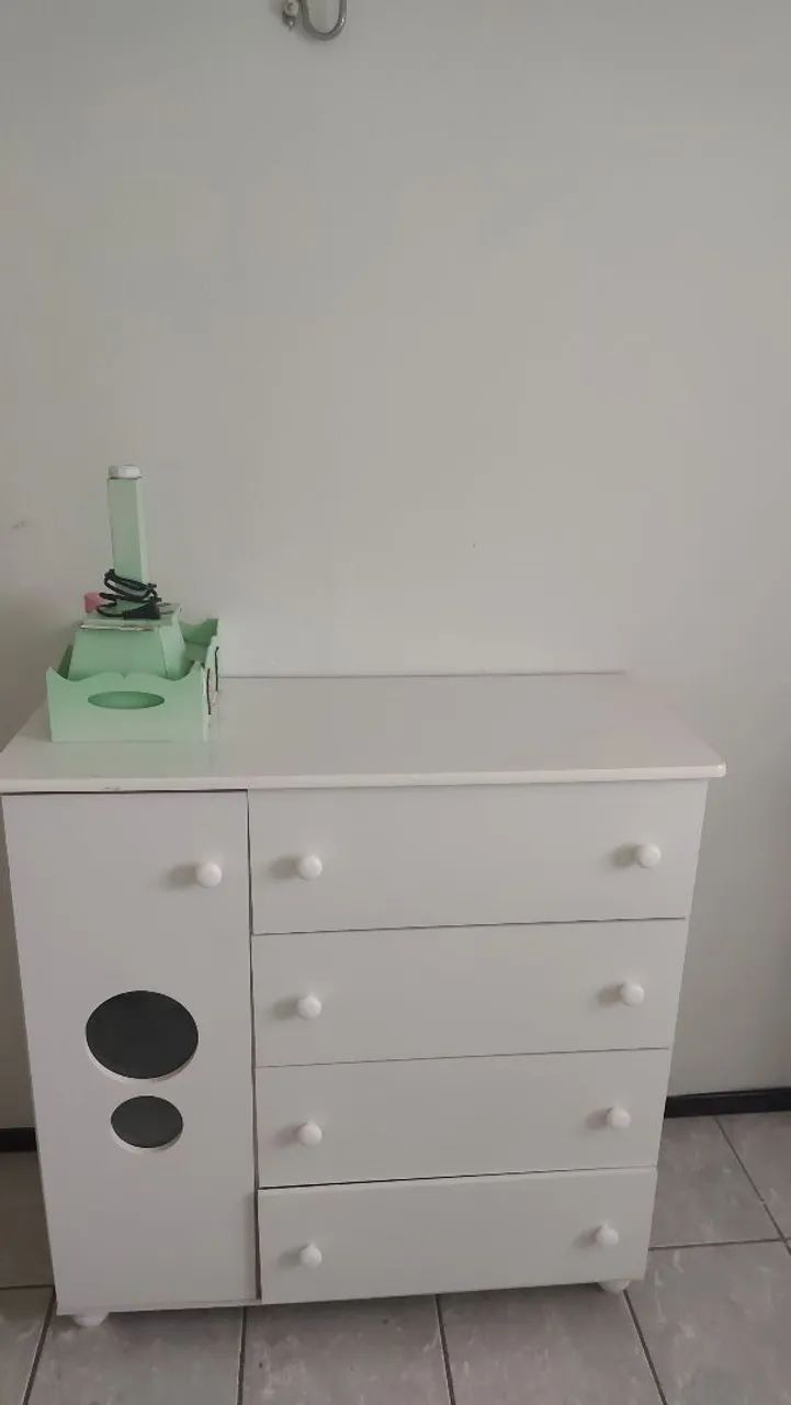 Conjunto de Berço com Cômoda Infantil - Foto 4