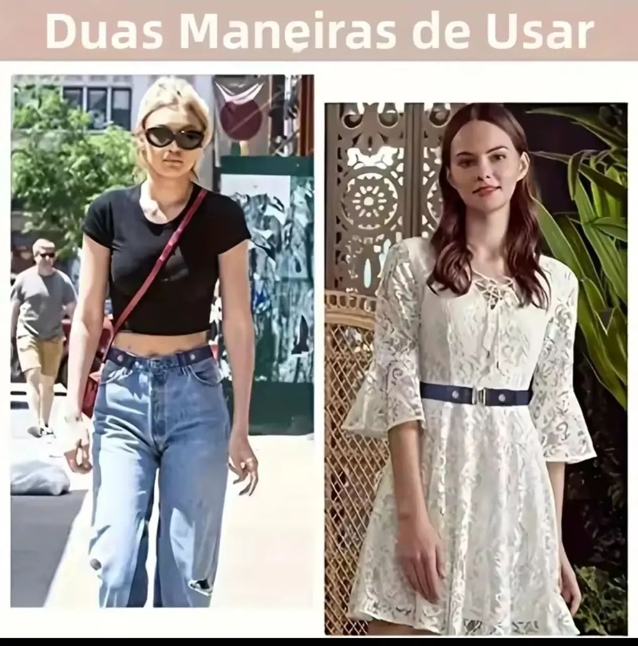 Cinto elástico sem fivela  - Foto 4