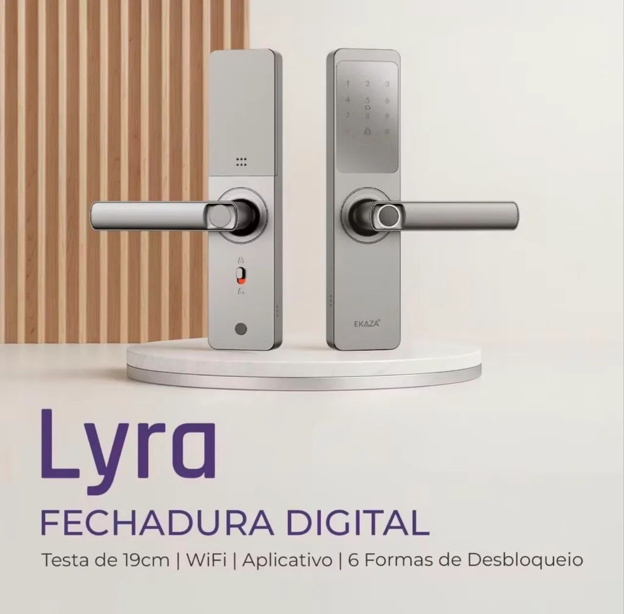 Fechadura Digital EKAZA Lyra Nova - Foto 4