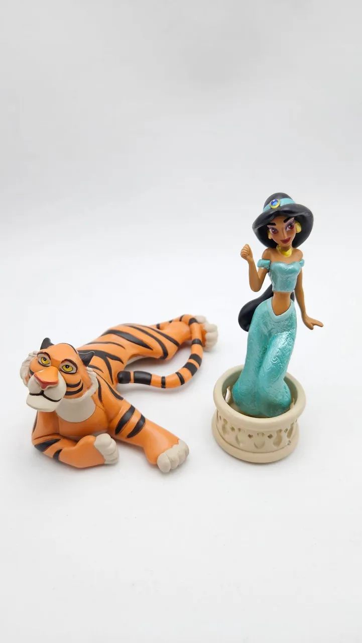Miniaturas Jasmine e Rajah (Disney Store)