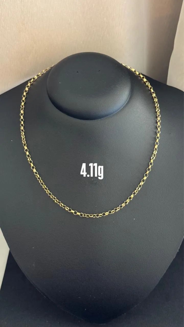 Cordão elo português em ouro 18k  - Foto 5