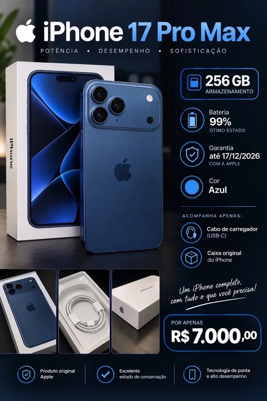 iPhone 17 pro Max - 256Gb 