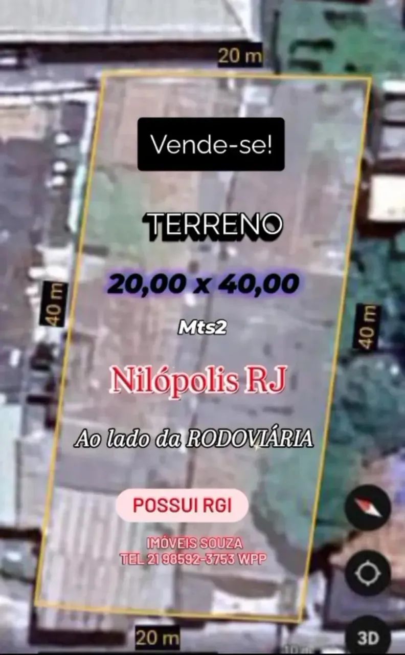 TERRENO PLANO no Centrinho de Nilópolis - RJ