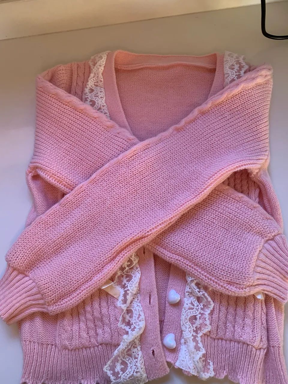 Cardigan rosa Romwe  - Foto 4