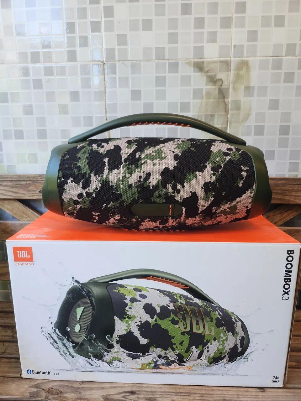 Caixa de som Jbl boombox 3 Camuflada Nova - Foto 3