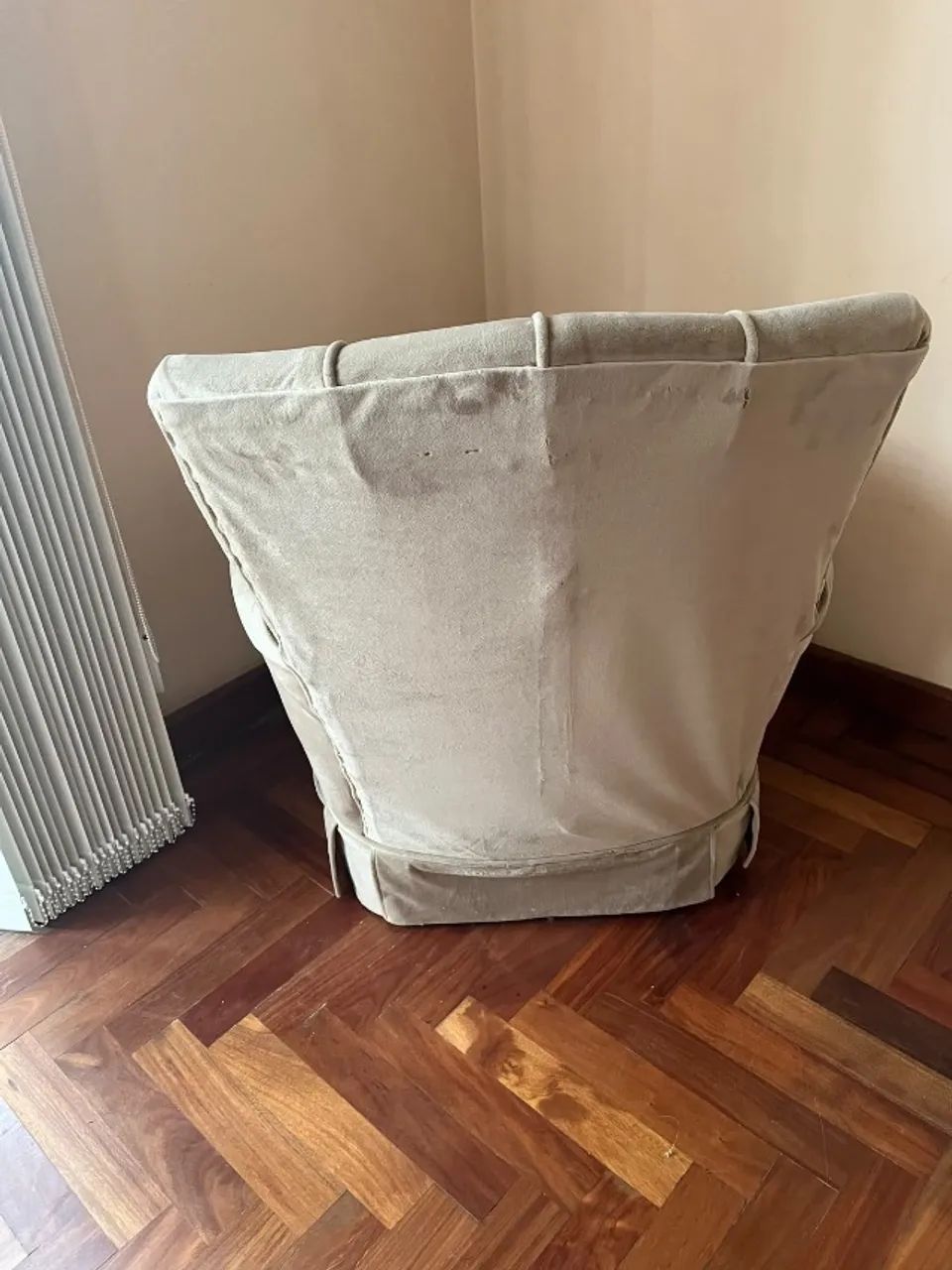 POLTRONA DE SUEDE BEGE (C046) - Foto 2