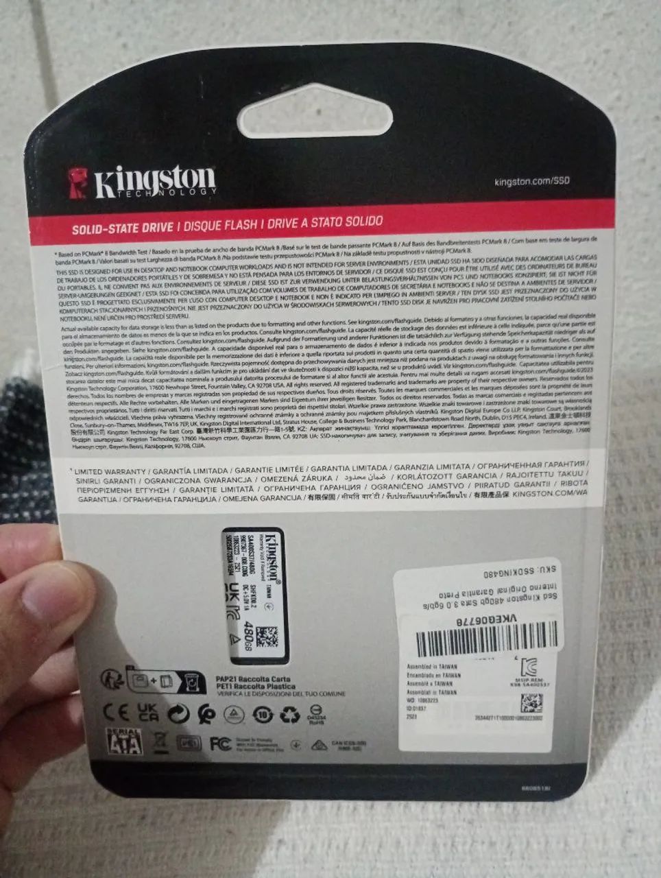 Ssd Kingston de 480 gigas 