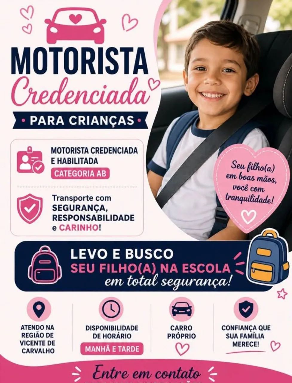 Uber  particular para criança 