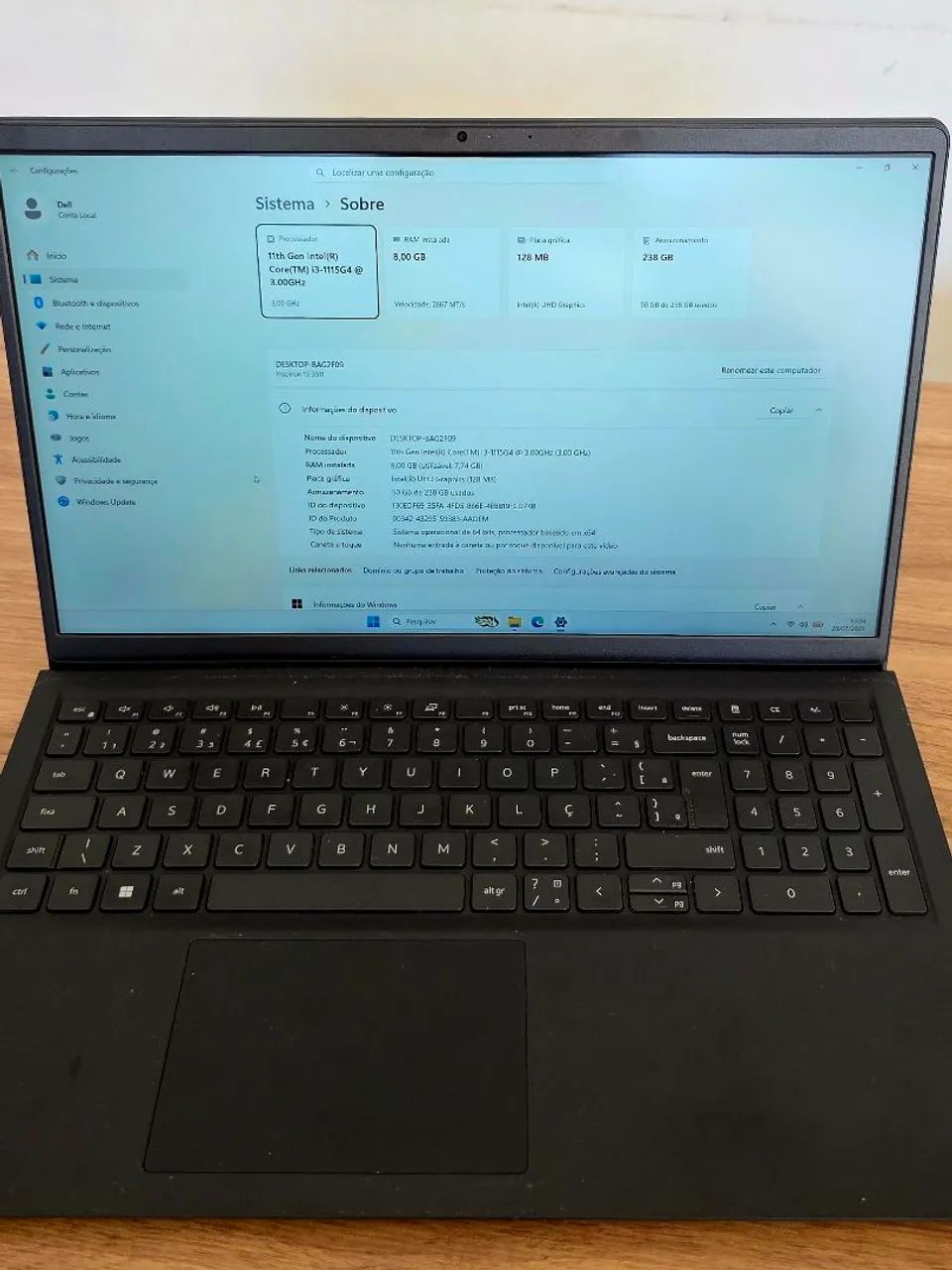 Dell Inspiron 15 3511 - Core i3 11ª - Leitor Biométrico  - Foto 3