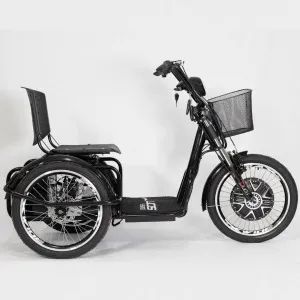 Triciclo Elétrico Fox Duos 800W - Preto - Foto 3