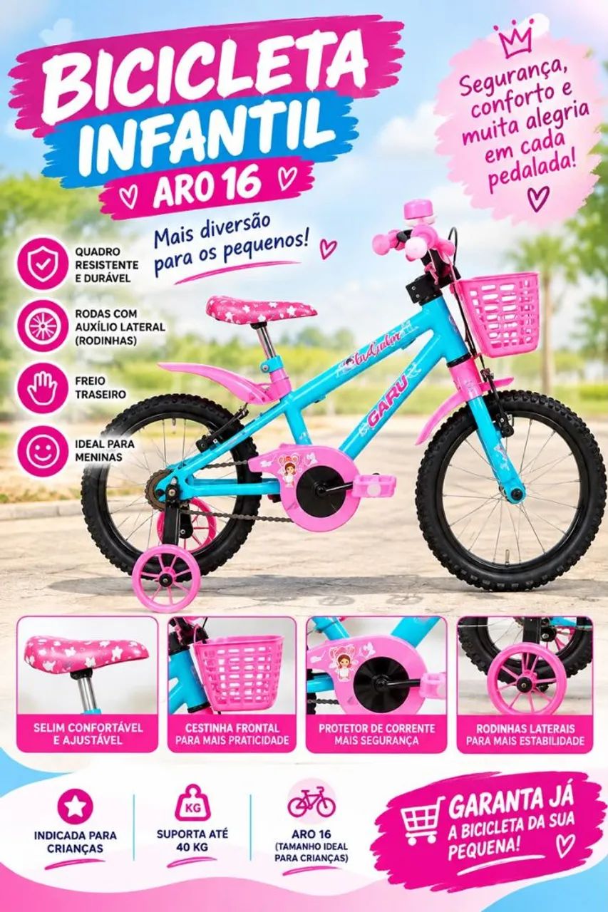Bicicleta infantil aro 16 - Foto 3
