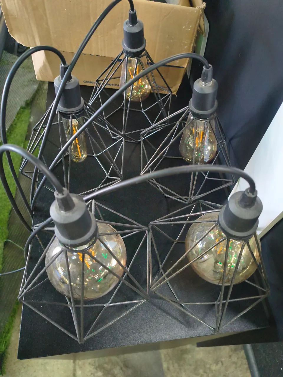 5 pendentes com lâmpada  - Foto 2