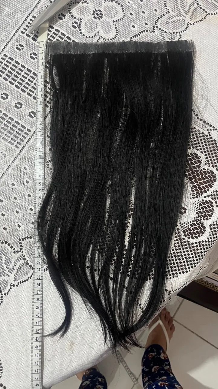 CABELO HUMANO BRASILEIRO LISO NATURAL - 44 CM | 62G - Foto 2
