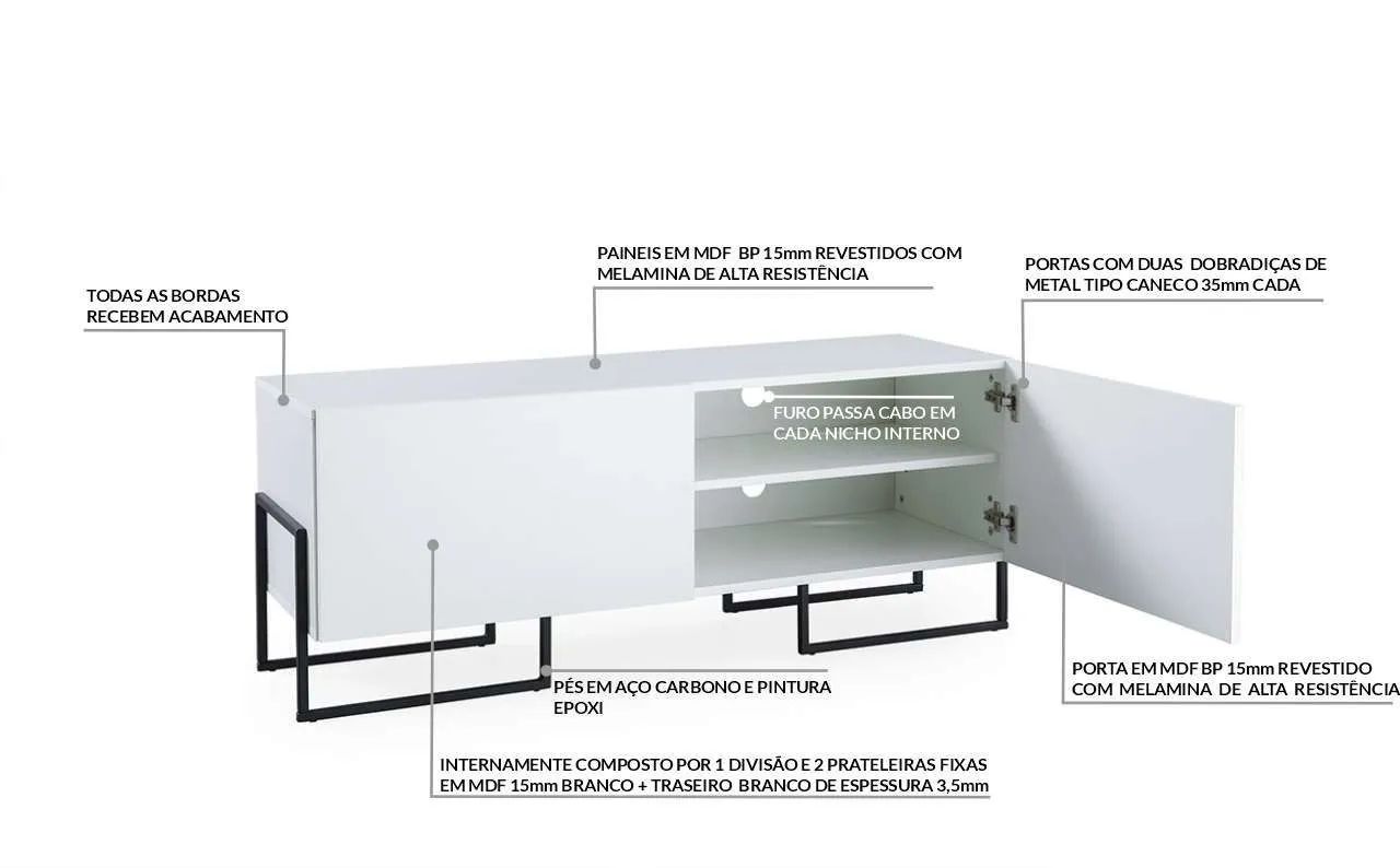 Rack/ Estante de sala MDF - Foto 4