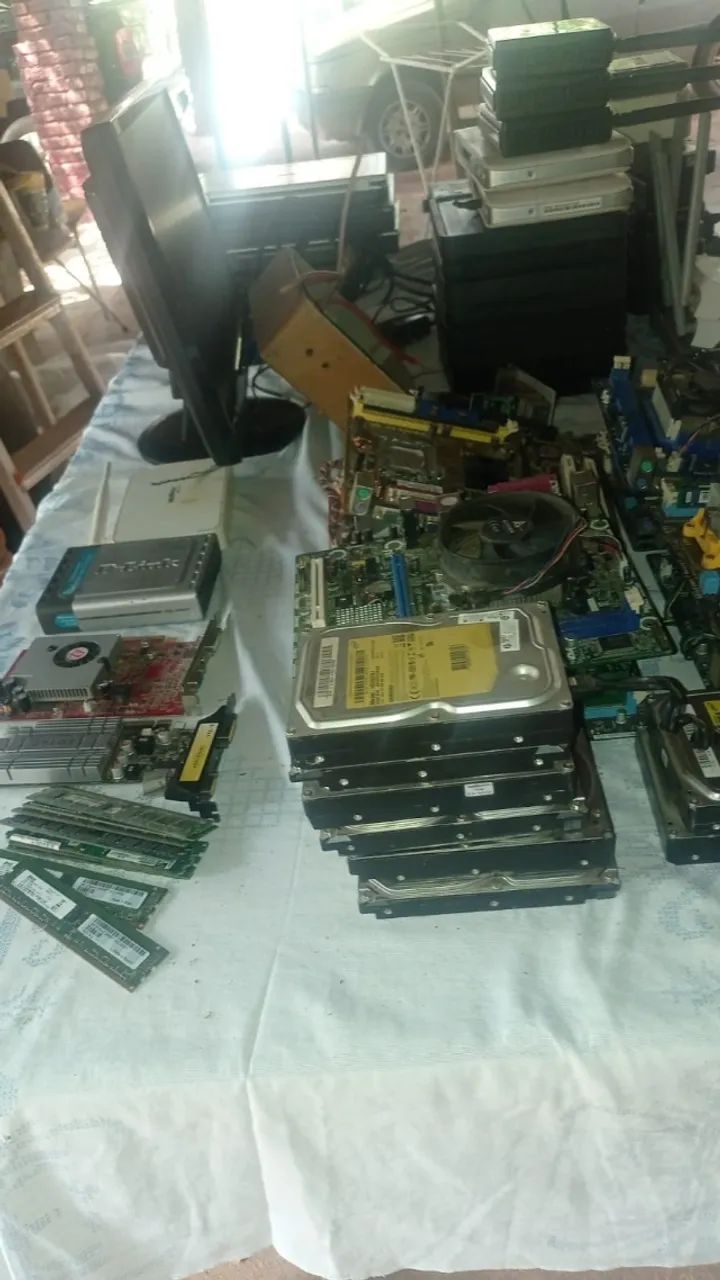 LOTE DE PLACAS MÃE E HD