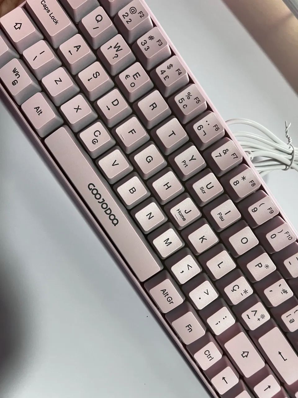 Teclado Gamer Rosa Novo 