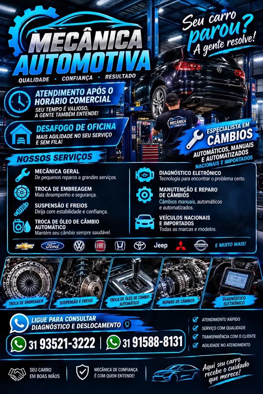 Oficina vai até vc !
