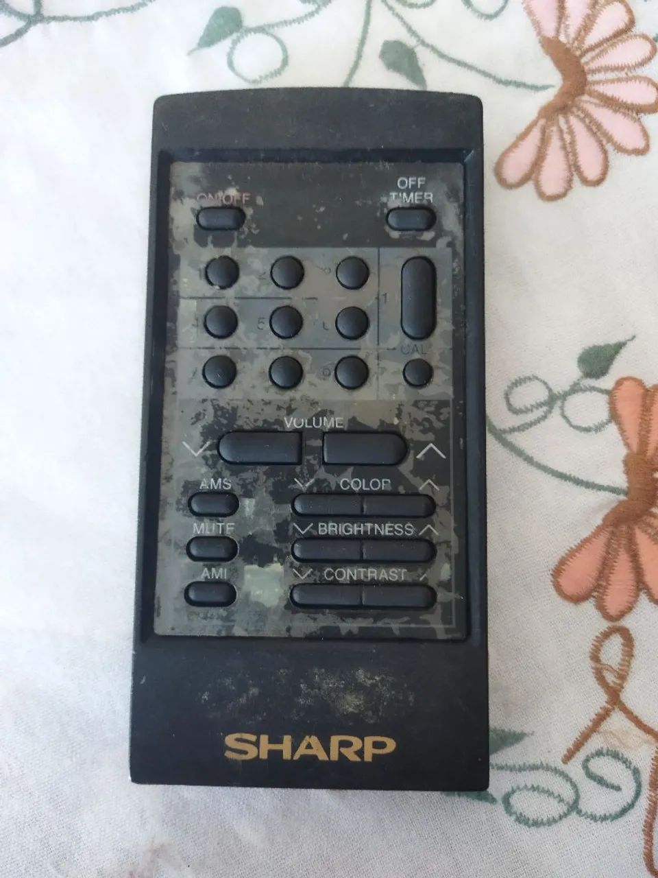 Controle remoto antigo TV Sharp