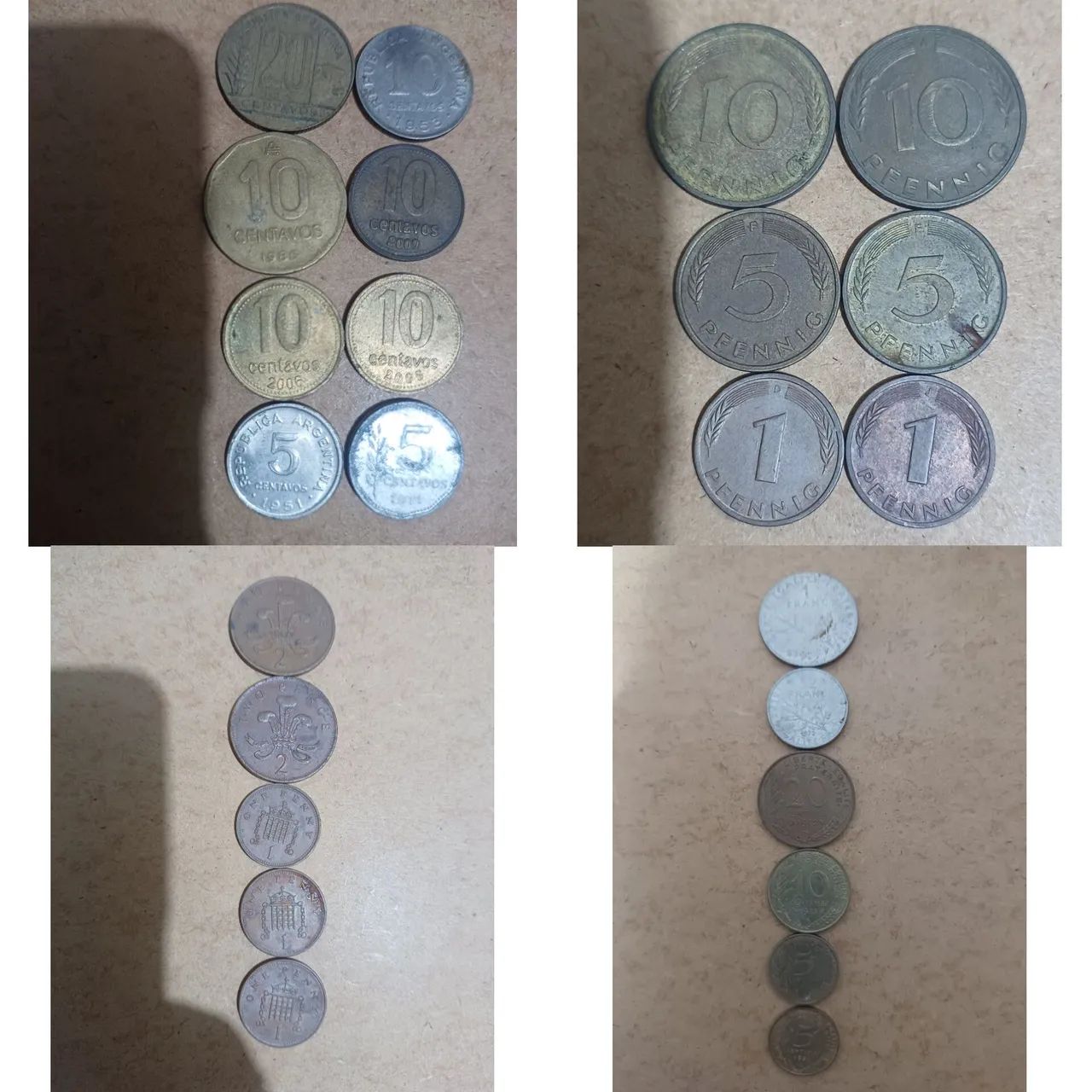 Moedas estrangeiras diversos países