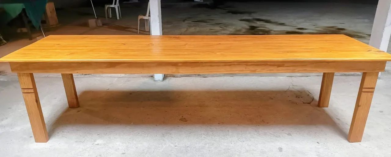 Mesa de madeira maciça 3,00x90 NOVA - Foto 3