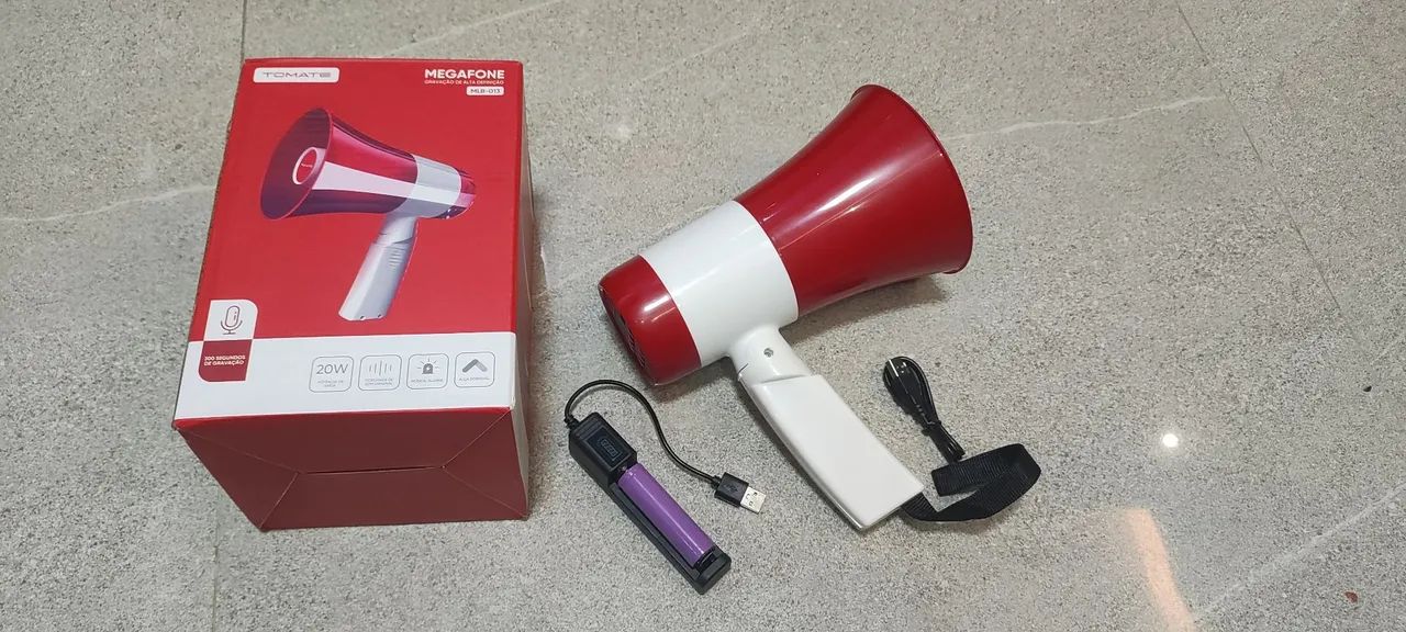 megafone recarregável 20w sd, USB, bluetooth e gravação - Foto 5