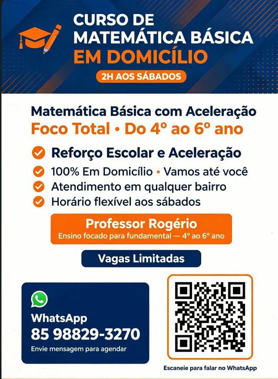 Matemática básica e reforço escolar
