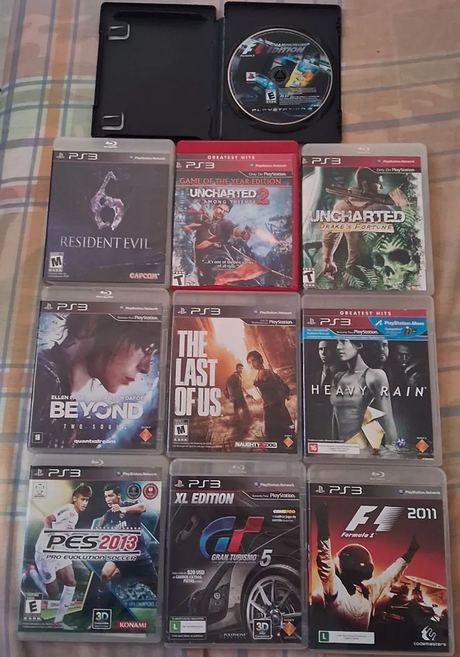 Lote de Jogos do PS3 - Jogos de Vídeo Game - Conjunto Vera Cruz