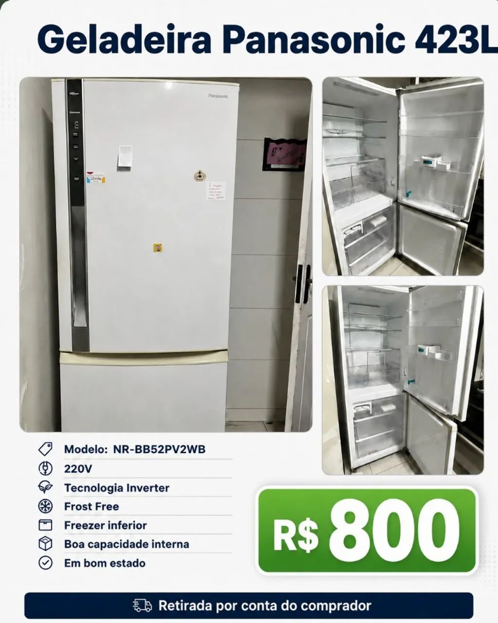 Geladeira Panasonic Inverter