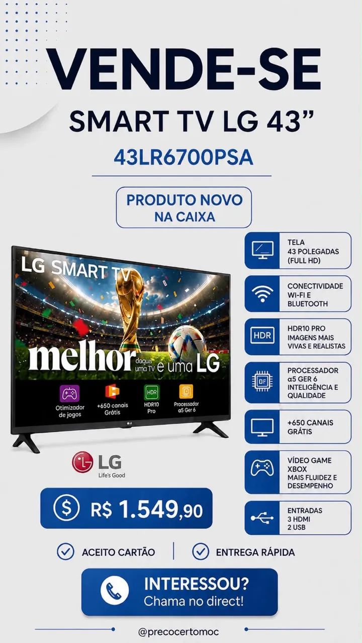 Smart Tv LG 43 - Foto 3