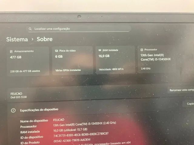 Notebook Dell G15 5530 - Foto 5