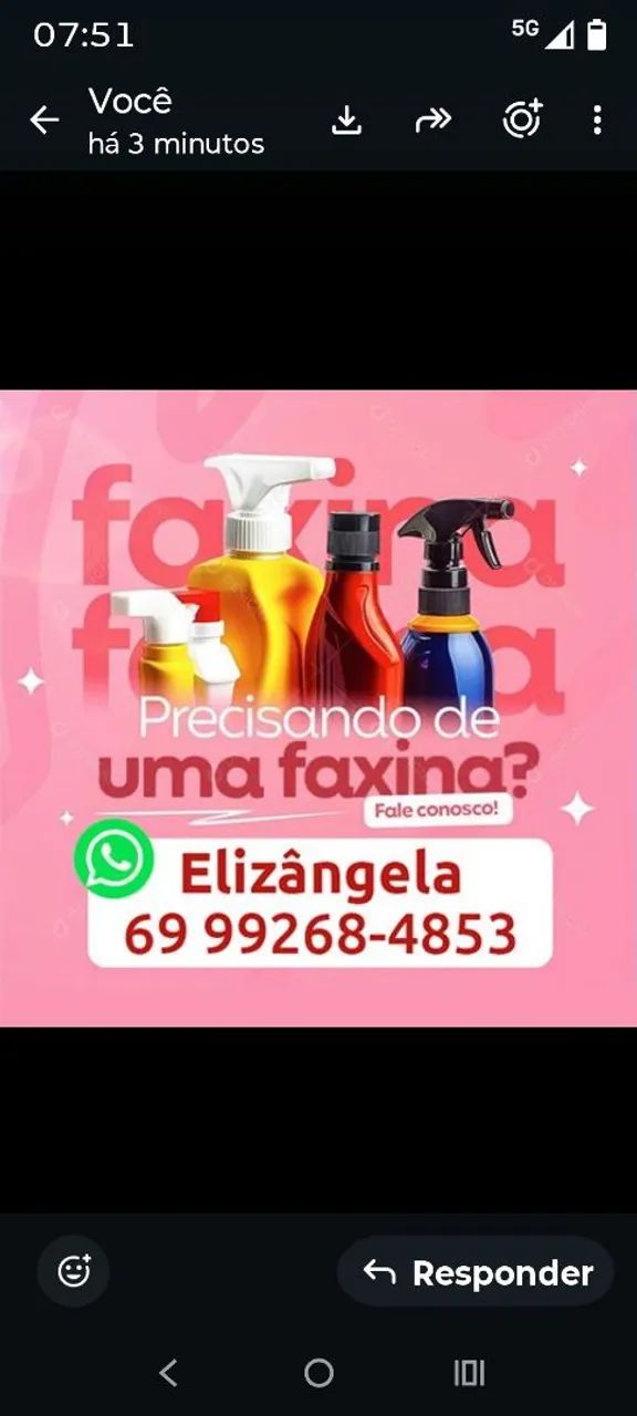 Grande promoção Faxina R$ 50 reais a diária.