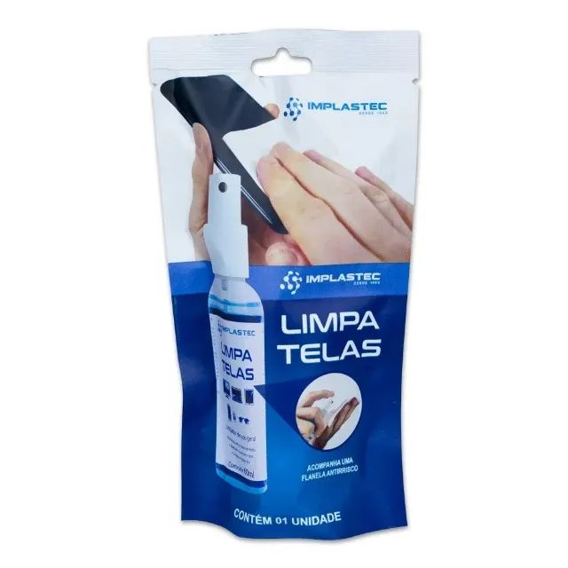 Limpa Telas Com Flanela Clean Incolor Implastec *ENTREGA GRÁTIS* - Foto 4