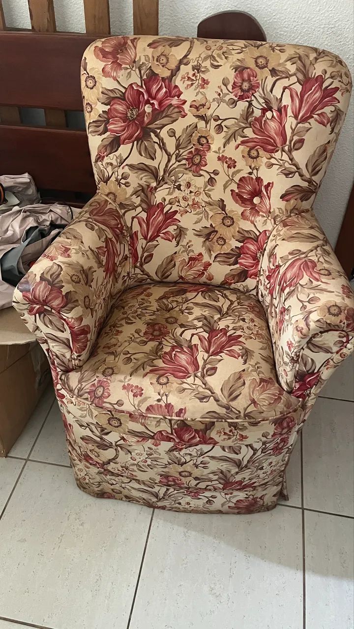 Poltrona de tecido 