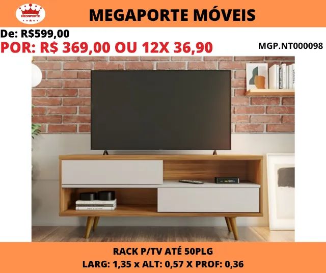 Rack Bancada para Tv até 50 Polegadas