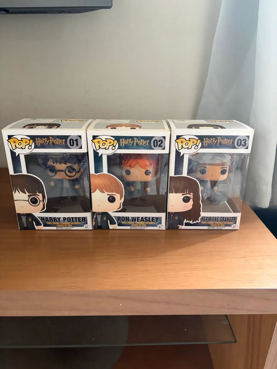 FUNKO POP Harry, Rony e Hermione 01/02/03