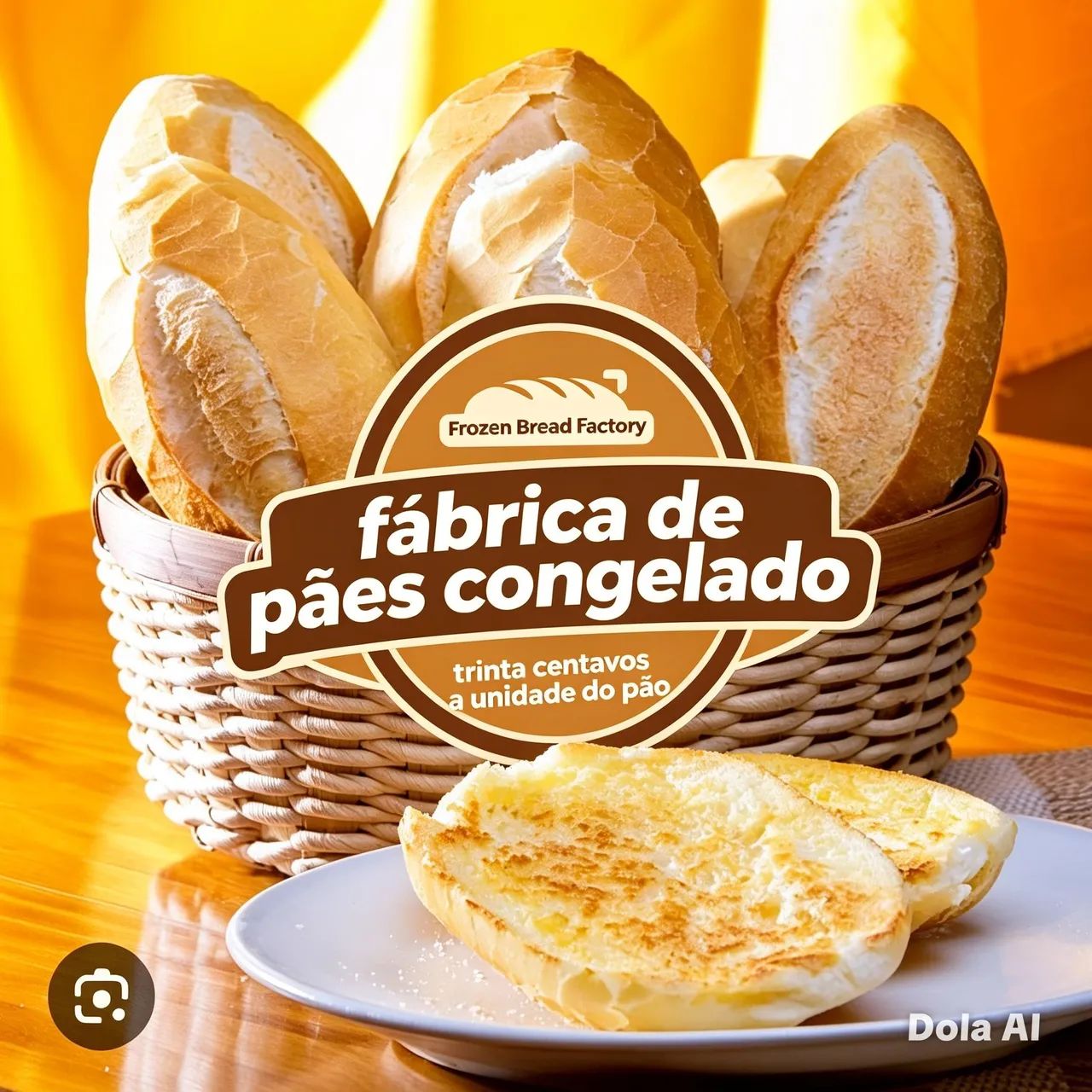 Fábrica de pães doces e francês congelado