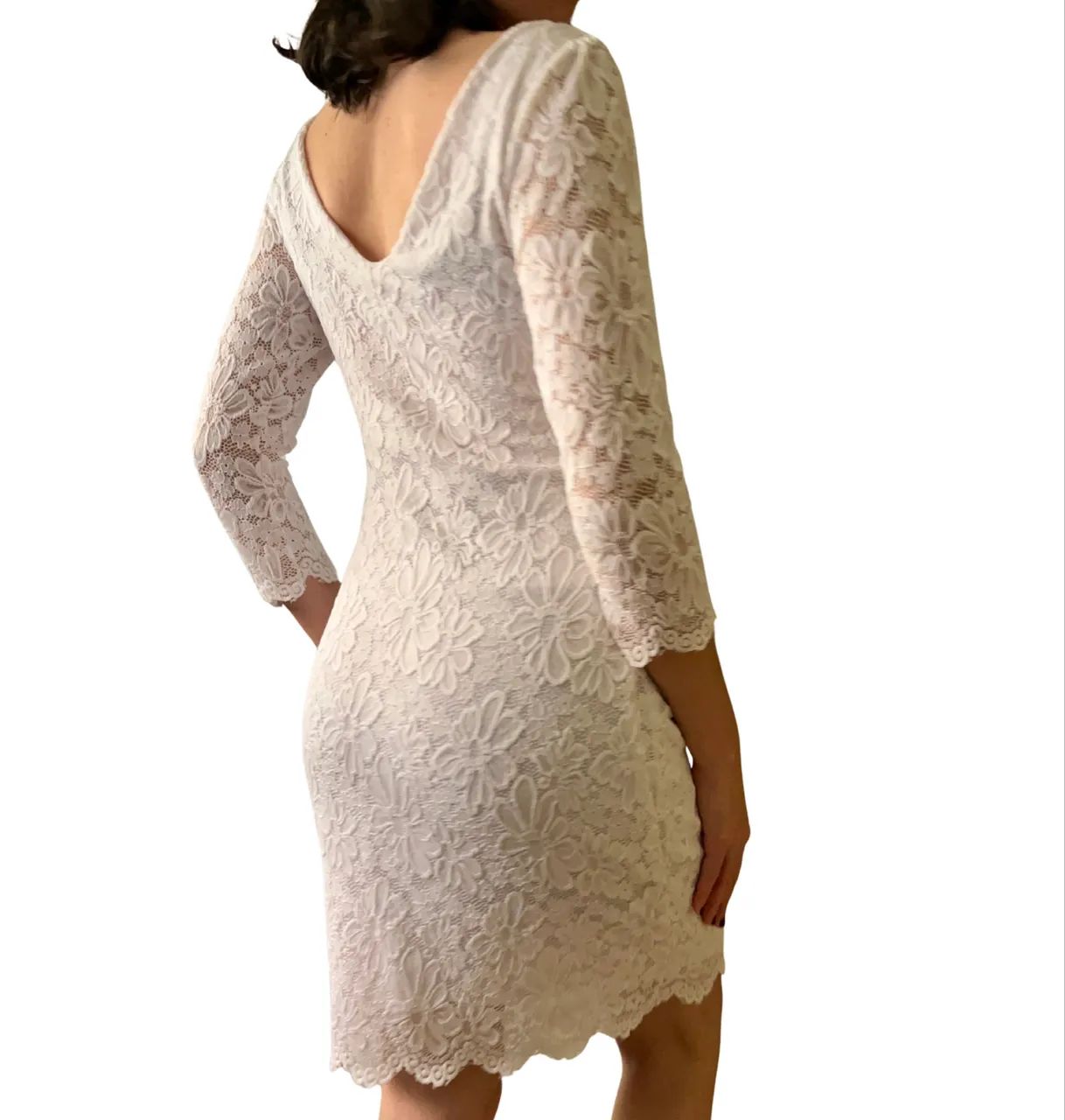 Vestido Branco de Renda - Foto 2