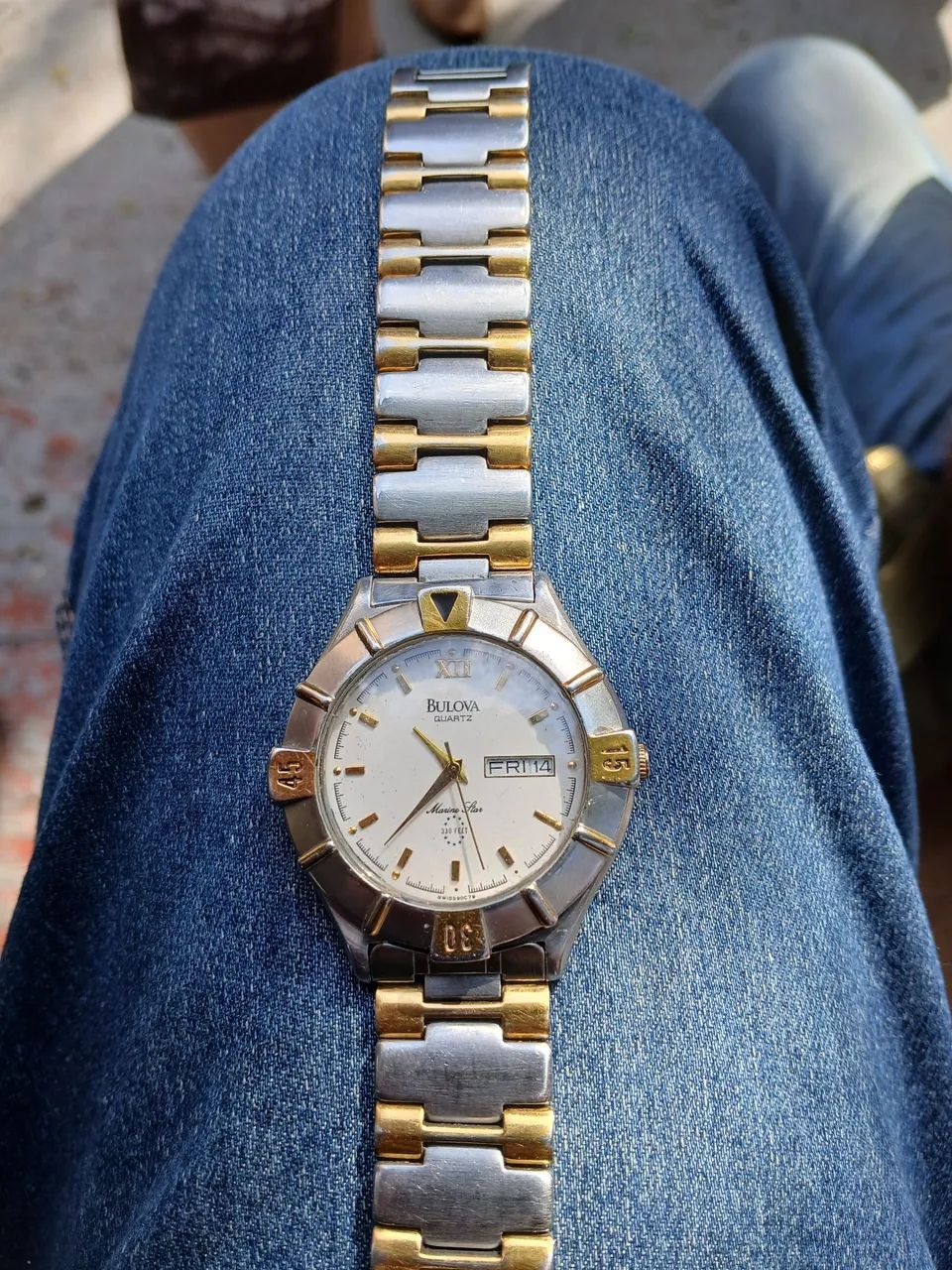 Relogio bulova lindo funcionando 100% 