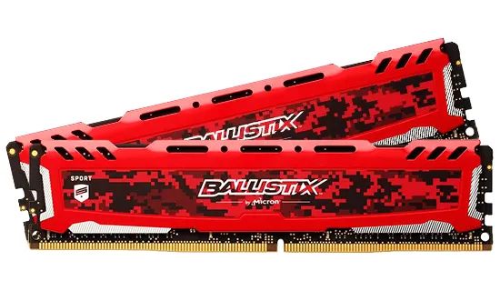 Memória Desktop DDR4 Crucial Ballistix Red 2 x 8GB 3000MHz