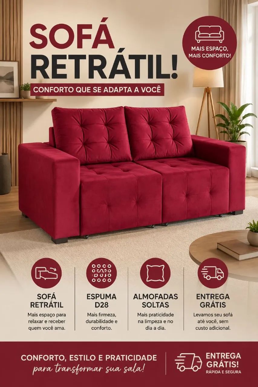 Estofados Retrátil a Pronta Entrega -FRETE GRÁTIS!!!