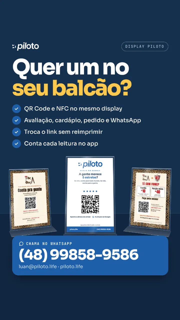 Placa de Avaliação Google com NFC e QR Code, display de acrílico para balcão - Foto 3