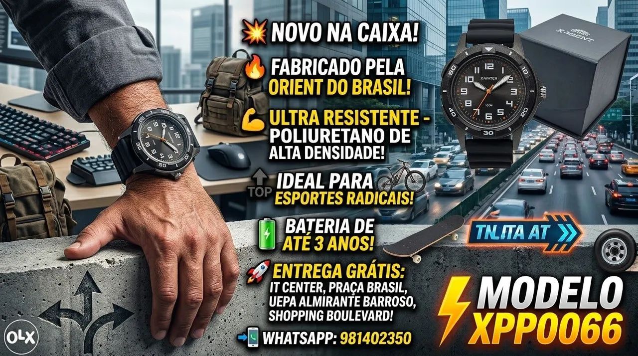 RELÓGIO X-WATCH XPP0066 (ORIENT) - ULTRA RESISTENTE / POLICARBONATO.