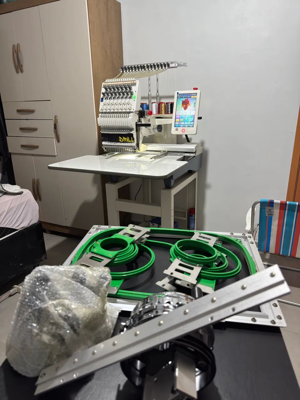 Máquina de Bordar Profissional 01 Cabeça 15 agulhas NOVA - Foto 4