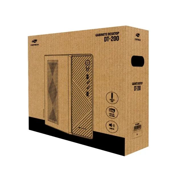 Gabinete SFX Office C3Tech DT-200BK Slim com Fonte Flex 200W - Micro-ATX, Mini-ITX- WZetta - Foto 5