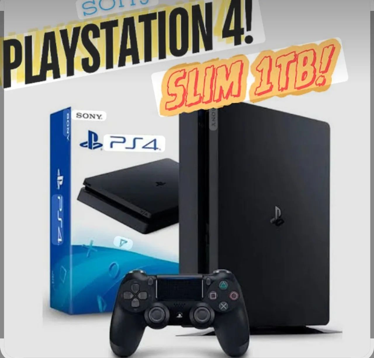 PS4 SLIM 1 TB DESBLOQUEADO COM CAIXA - Consoles de Vídeo Game