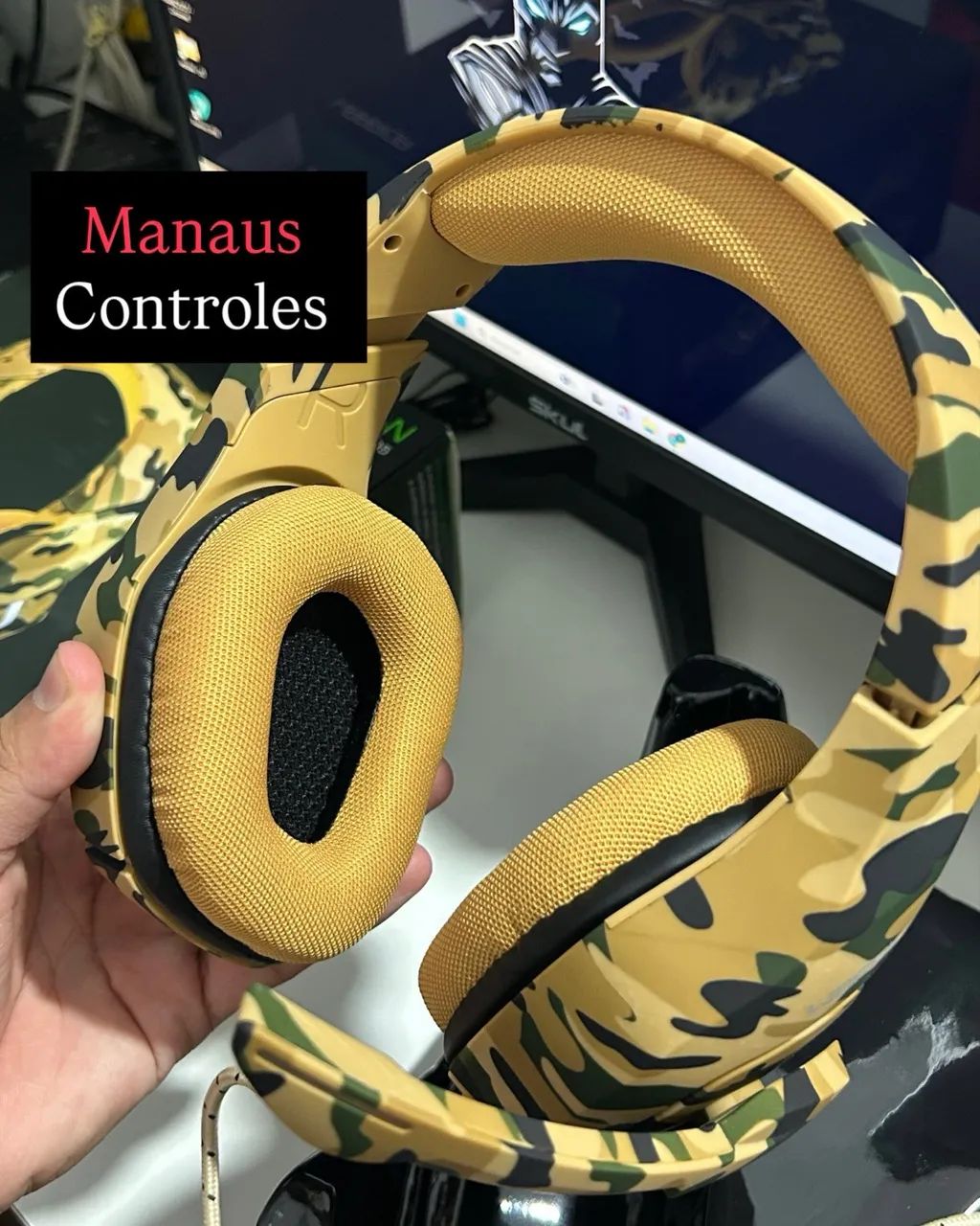 Headset com fio USB PH305 com microfone Straton Warrior  - Foto 2