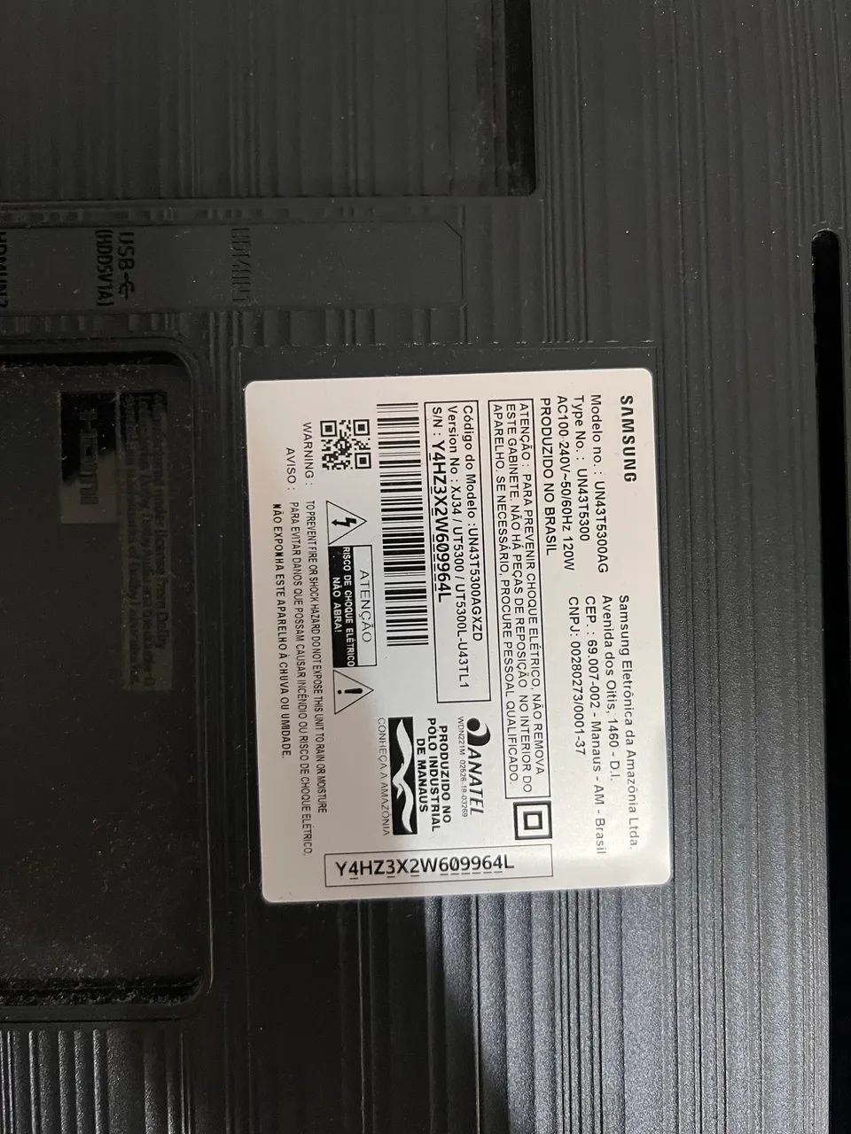 Tv Samsung 43 ( com defeito no display) o áudio está funcionando normalmente  - Foto 3