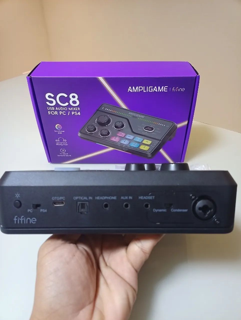 Fifine Sc8 - Mixer De Áudio Usb Profissional Para Pc / Ps4 - Foto 3
